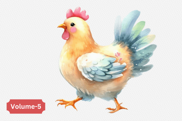 Download Watercolor Chicken Sublimation Volume –5 - Sublimation Collection