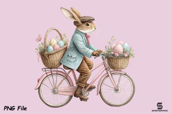 Download Vintage Easter Rabbit Bunny Png Clipart - Clipart Collection