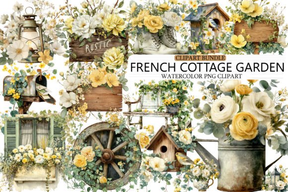 Download FRENCH COTTAGE GARDEN CLIPART - Clipart Collection