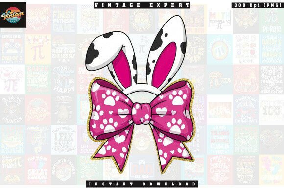 Download Easter Bunny Ears &amp; Paw Bow Clipart - Clipart Collection