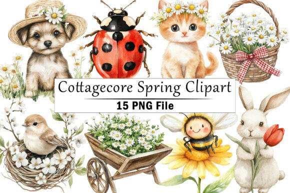 Download Cottagecore Spring Clipart - Clipart Collection