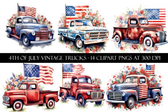 Download 4th of July Vintage Truck Clipart - Clipart Collection