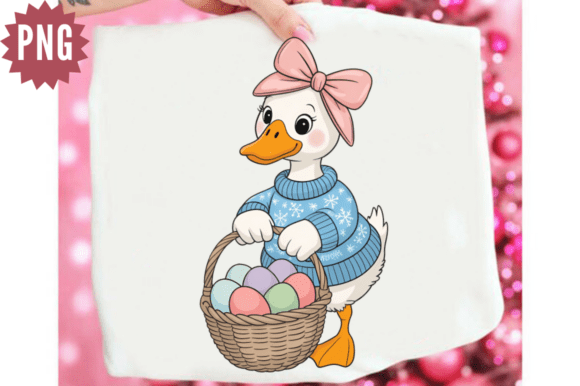 Download Cute Goose Easter Basket PNG Clipart Des - Clipart Collection