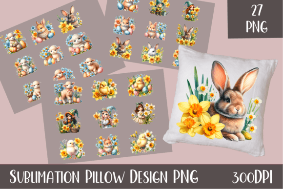 Download Easter Designs Bundle|Easter Pillow - Design Collection