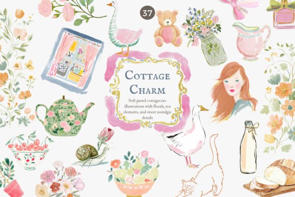 Download Cottagecore Clipart Set - Clipart Collection