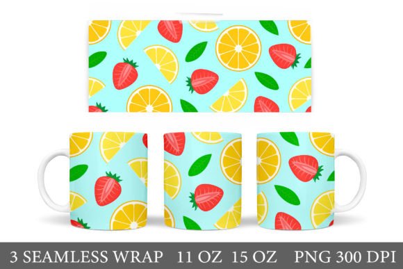 Download Lemon Mug Design. Strawberry Coffee Cup - Design Collection