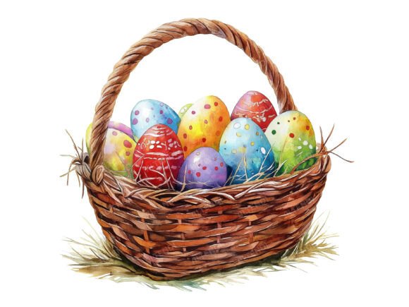 Download Watercolor Easter Baskets PNG Clipart - Clipart Collection