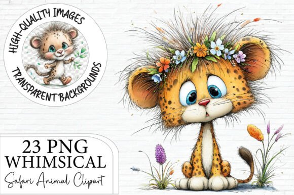 Download Whimsical Safari Animal Clipart - Clipart Collection