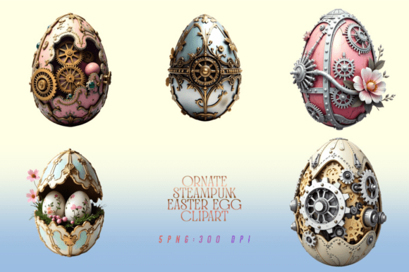 Download Ornate Steampunk Easter Egg Clipart - Clipart Collection
