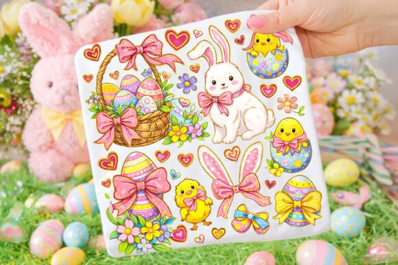 Download Preppy Easter Design, Bunny Coquette Bow - Design Collection