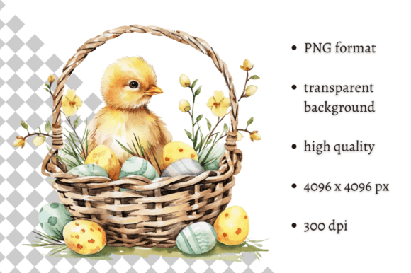 Download Cute Watercolor Easter Chicken Clipart - Clipart Collection