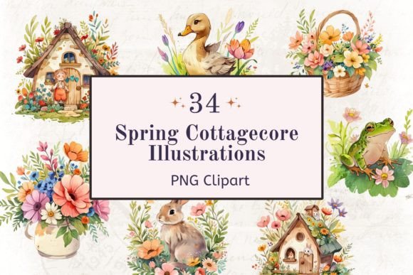 Download Spring Cottagecore Illustrations Clipart - Clipart Collection