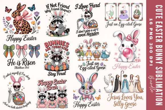 Download Cute Easter Bunny Sublimation Designs Bu - Sublimation Collection
