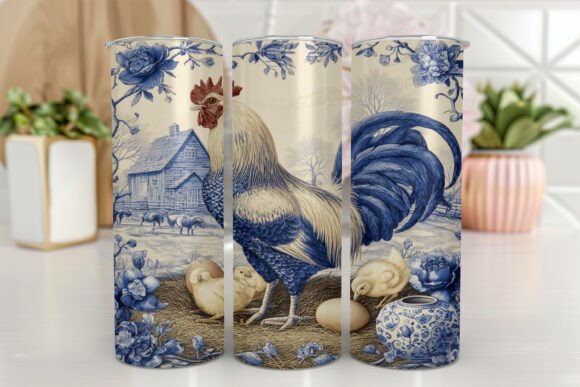 Download Chicken Tumbler Floral Spring Design - Design Collection
