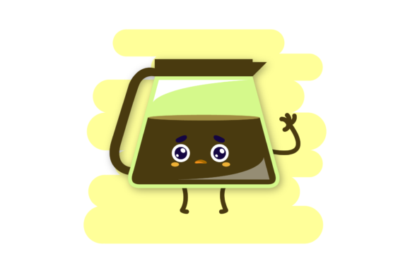 Download Coffee Pot Cute Kawaii Clipart - Clipart Collection