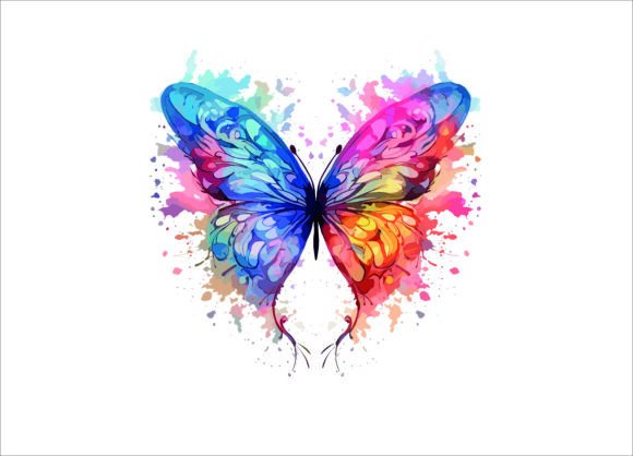Download Delicate Watercolor Butterflies Design - Premium Bundle