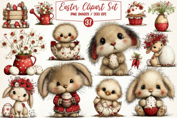 Download Whimsical Easter Clipart Set - Clipart Collection