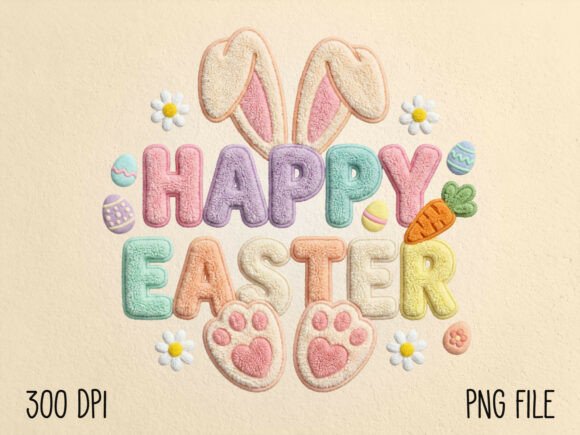 Download Faux Yarn Happy Easter Sublimation PNG - Sublimation Collection