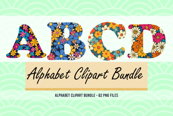 Download 90s Spring Flower Alphabet Clipart Pack - Clipart Collection