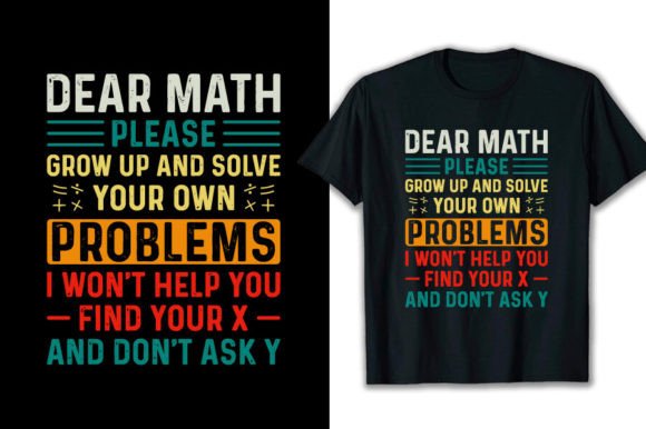 Download Dear Math Funny Typography Tshirt Design - Design Collection