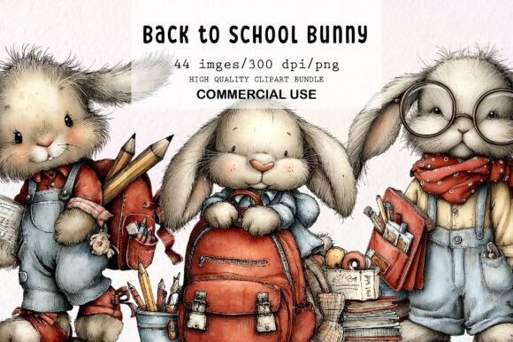 Download Back to School Bunny Clipart - Clipart Collection