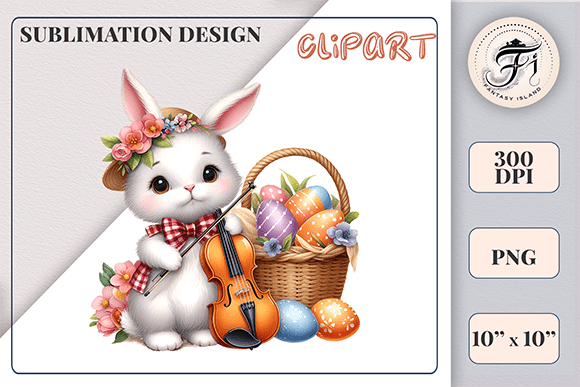 Download Cute Bunny and Easter Basket Clipart PNG - Clipart Collection