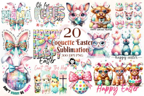 Download Coquette Easter Day Sublimation Quotes - Sublimation Collection