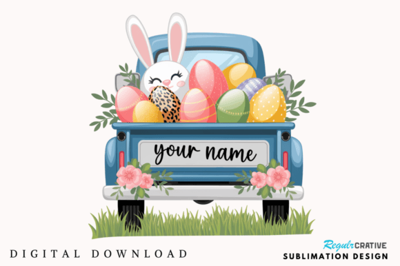 Download Vintage Truck Easter Egg Sublimation PNG - Sublimation Collection