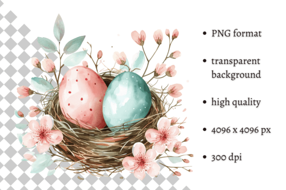 Download Watercolor Easter Eggs Clipart - Clipart Collection