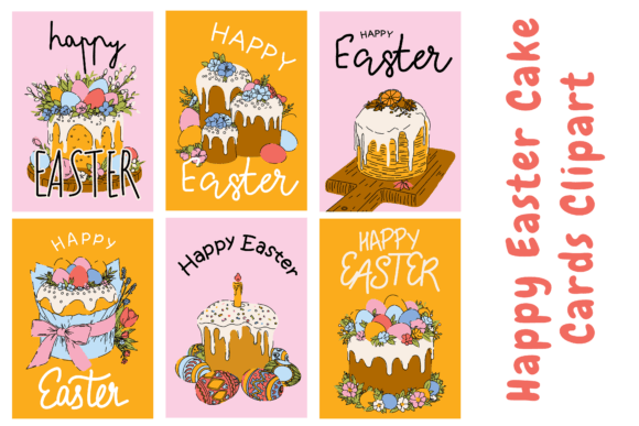 Download Happy Easter Cake Cards Clipart - Clipart Collection
