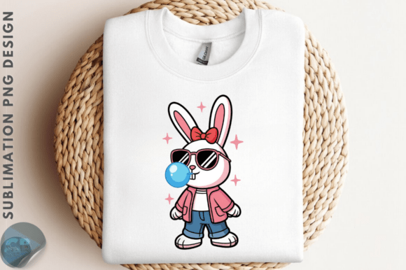 Download Trendy Easter Bunny Clipart PNG Design - Design Collection
