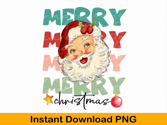 Download Santa Claus Sublimation, Retro Merry Png - Sublimation Collection