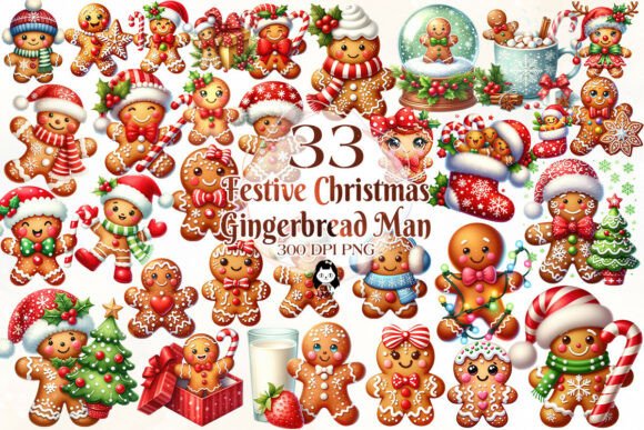 Download Festive Christmas Gingerbread Clipart - Clipart Collection