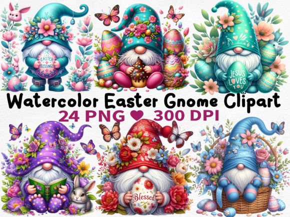 Download Watercolor Easter Gnome Sublimation - Sublimation Collection
