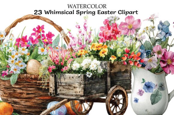 Download Whimsical Spring Easter Clipart - Clipart Collection