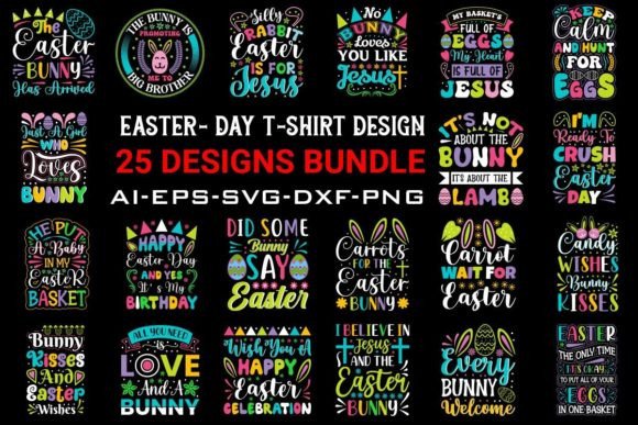 Download Easter Day T-Shirt Designs Bundle - Design Collection