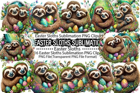 Download Easter Sloths Sublimation Bundle - Sublimation Collection