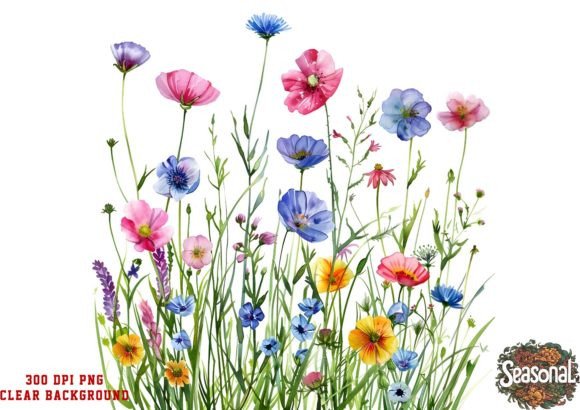 Download Wildflower Meadow, Gardening Clipart - Clipart Collection