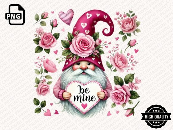 Download Watercolor Valentines Gnome Clipart PNG - Clipart Collection