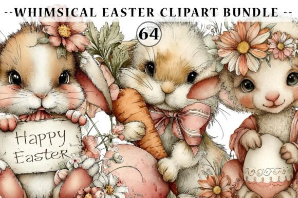 Download Whimsical Easter Clipart Bundle - Clipart Collection