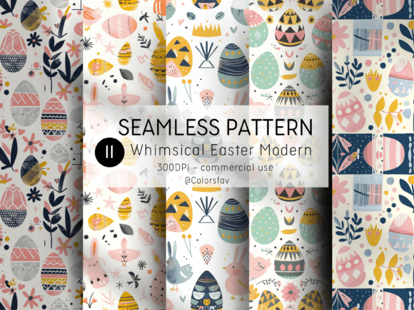 Download Easter Designs with Whimsical Patterns - Design Collection