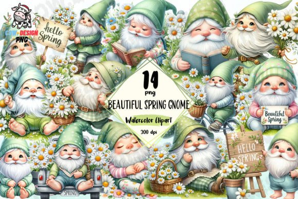 Download Beautiful Spring Gnome Clipart PNG - Clipart Collection