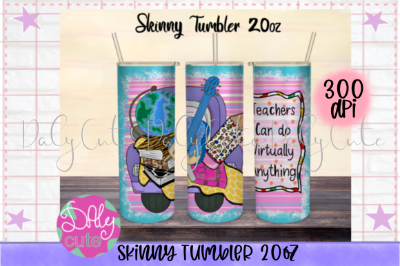 Download Teacher 20oz Skinny Tumbler Design PNG - Design Collection