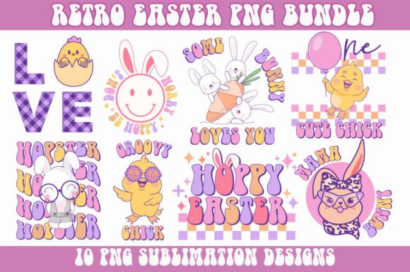 Download Retro Easter PNG Sublimation Bundle - Sublimation Collection
