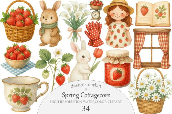 Download Spring Cottagecore Clipart - Clipart Collection
