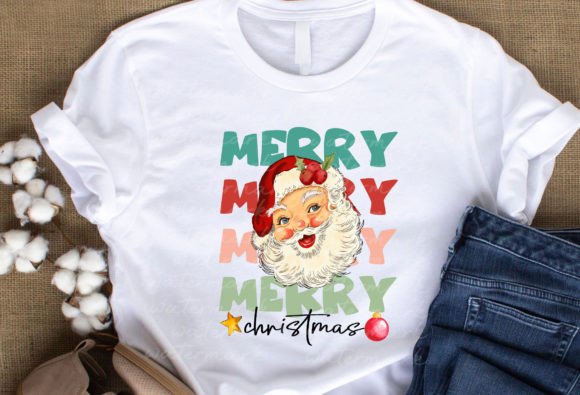 Download Santa Claus Sublimation, Retro Merry Png - Sublimation Collection