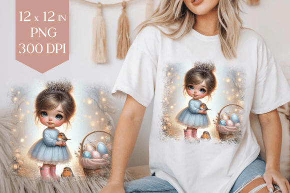 Download Easter Girl T-Shirt Design PNG - Design Collection