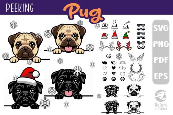 Download Pug SVG, Clipart &amp; Cutfiles, Dog SVG - Clipart Collection