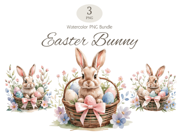 Download Easter Bunny PNG Bundle Clipart - Clipart Collection
