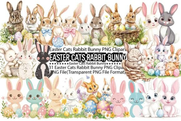 Download Easter Cats Rabbit Bunny Sublimation - Sublimation Collection